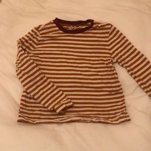 & other stories gold striped long sleeve